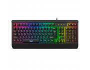 SVEN KB-G9450 Gaming Keyboard, Membrane with tactile feedback, Software for keys programming and backlighting management,  Metal Plate, 104 keys, 12 Fn-keys, Rus, 1.8m, USB, Black